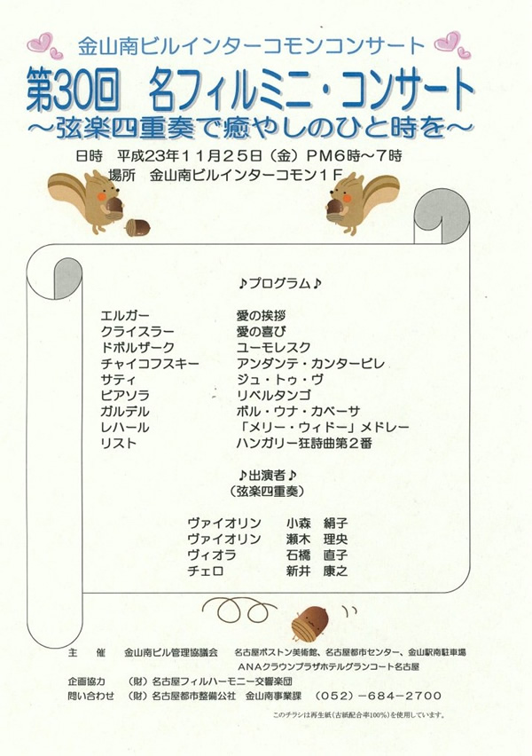 「第30回名フィルミニコンサート」の様子