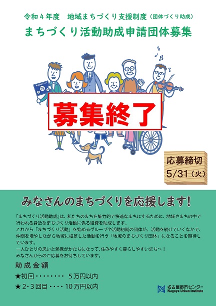 【令和４年度申請団体　募集終了しました。 沢山のご応募いただきありがとうございました。】