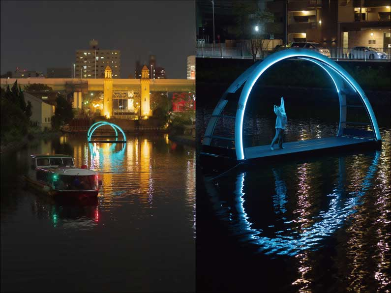 展示②　「運河とまちに浮かび上がる円環」